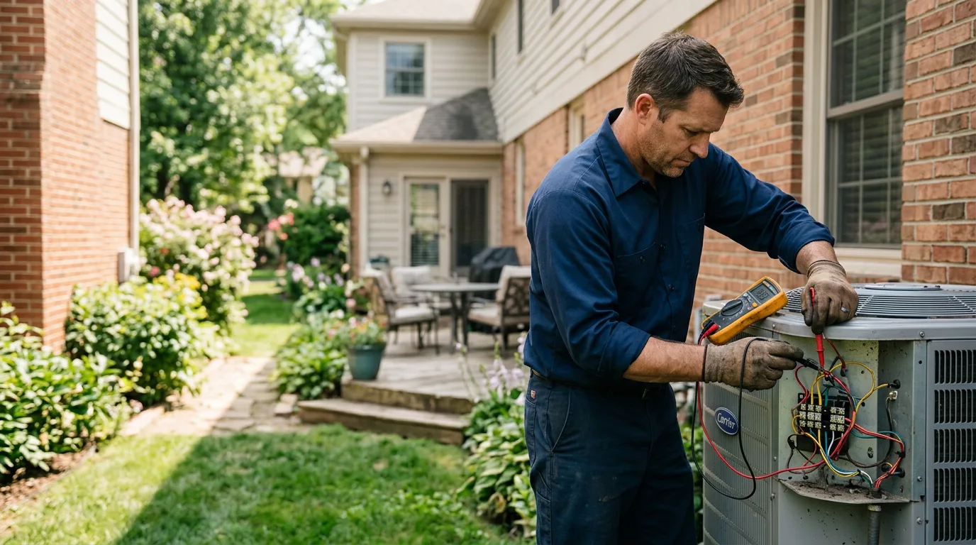 HVAC technician working near Clarion, PA
